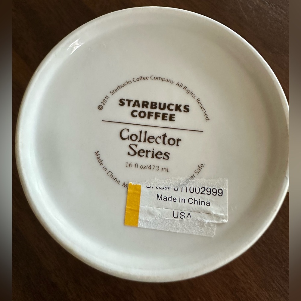 NWT! 2011 Starbucks Phoenix Mug - Cream and Blue - Picture 4 of 4